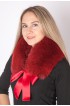 Red-cherry fox fur collar, neck warmer